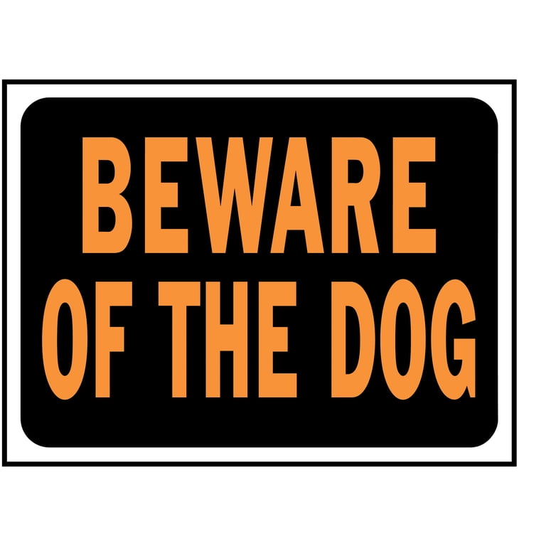 2 pack) Hy-Ko Beware of The Dog Orange and Black Sign [Set of 12