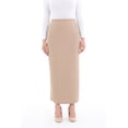 thumbnail image 2 of Camel Ankle Length Women's Plus Size Back Split Maxi Skirt, 2 of 5