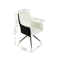 thumbnail image 2 of Impressions Vanity Genesis Vanity Chair with 360 Degrees Swivel Seat with Slim Black Legs (Tuxedo), 2 of 6