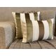 thumbnail image 2 of Funda de cojín decorativa HomeCentric marrón de 30 x 30 cm (12 x 12 pulgadas) de terciopelo a rayas y lino para muebles de exterior, estilo patchwork moderno - Banda de terciopelo terroso, 2 of 8