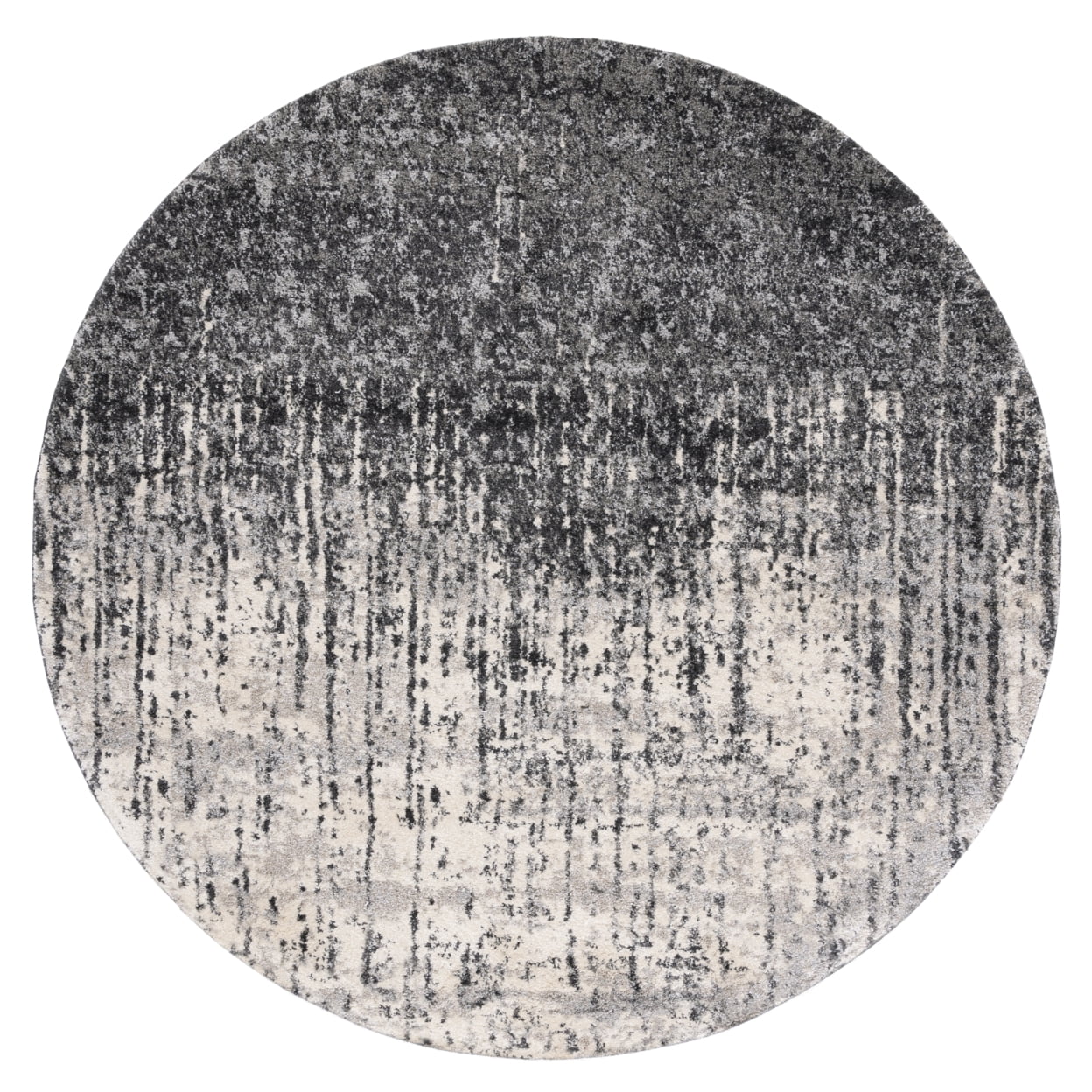 SAFAVIEH Retro Elsie Abstract Runner Rug, Black/Light Grey, 2'3" x 7'