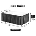 thumbnail image 4 of 6-Pack of Exquisite Black Plastic Table Skirts - Each 14 Ft. Long x 29 Inch Wide, 4 of 9