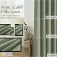 thumbnail image 4 of Sage Green Pinch Pleated Linen Cafe Curtains 45 Inch Length 2 Panels for Dining Room Kitchen Bedroom Semi Sheer Pleat Drapes with Hooks Rings Light Filtering Short Window Curtain Cabinet 40x45, 4 of 7