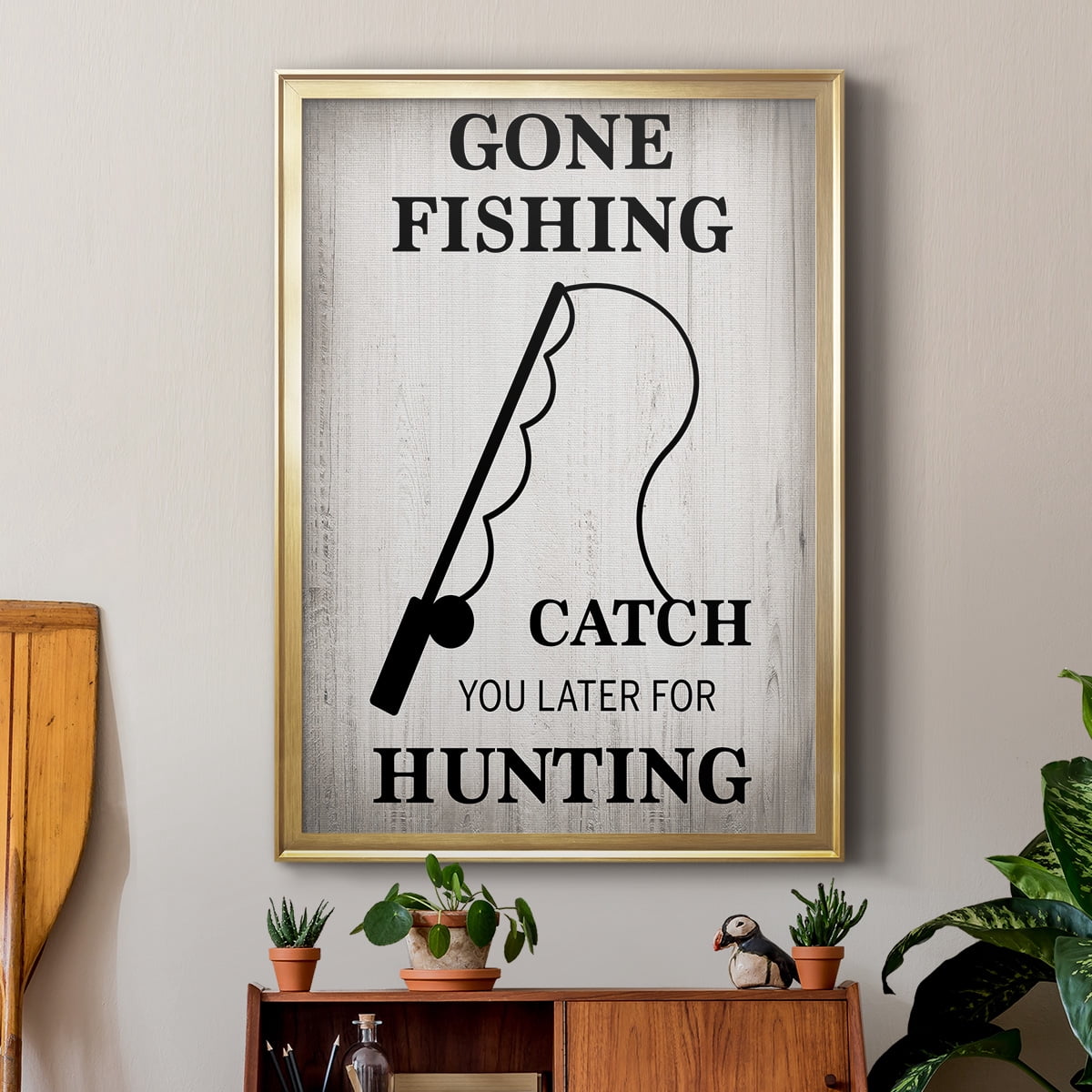Gone Fishing Premium Classic Framed Print - Ready to Hang