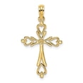 thumbnail image 1 of FB Jewels 14K Yellow Gold Cross Cut Out with Heart Ends Pendant, 1 of 4