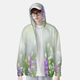 thumbnail image 2 of Fotbe Purple Butterfly On Wild Chaqueta con Protección Solar UPF 50+ para Hombre y Mujer, Camisa con Capucha y Bolsillos-X-Large, 2 of 7
