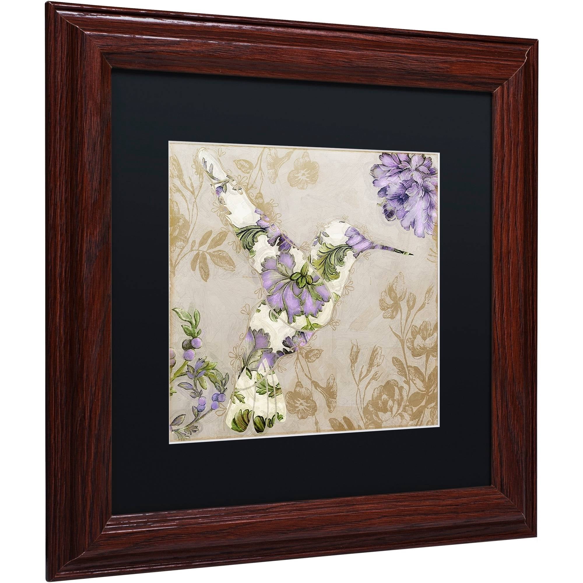 Trademark Fine Art "Winged Tapestry IV" Canvas Art by Color Bakery Black Matte, Wood Frame