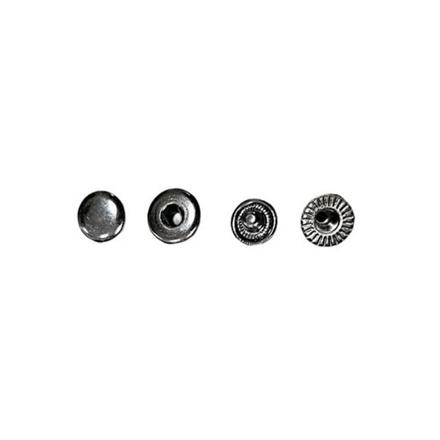 Xingzhi 100 Pcs Bouton-Pression Veste Enfant Pantalon Pantalon Design Simple Rond Bouton-Pression Trousse Assortie Bricolage Artisanat Noir 6mm