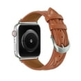 thumbnail image 3 of TECH CIRCLE Bands for Apple Watch Band 42mm 44mm 45mm 49mm Women Men Genuine Leather Replacement Bands Metal Buckle for Apple Watch Ultra 2 Ultra SE Series 9 8 7 6 5 4 3 2 1,Brown, 3 of 6