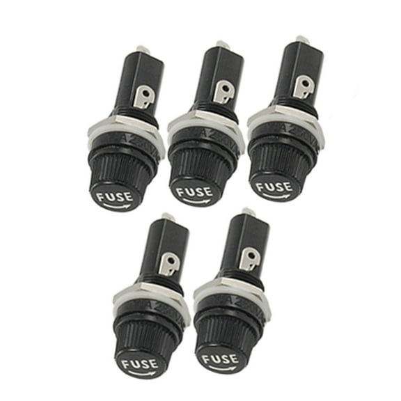 5Pcs 6 x 30mm Panel Mounted Fuse Holder w Screw Cap