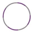 thumbnail image 2 of Hula Ring Esponja de Acero Inoxidable Desmontable Apriete rápidamente el Aro con Peso para el Vientre para Ejercicio Deportivo Jugar 6 Secciones Púrpura Gris, 2 of 10