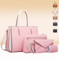 thumbnail image 4 of Conjunto de cuatro piezas de bloques de color de moda para mujer de nueva tendencia 2024, bolso compuesto, bandolera fresca, bolso de hombro y bolso de mano, 4 of 5