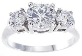 women ring 3 stone ring princess cut multi-gemstone ring 925 silver ring gift 