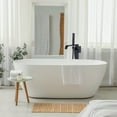 thumbnail image 2 of Wowow Matte Black 1-handle Freestanding Waterfall Bathtub Faucet with Hand Shower (Valve Included), 2 of 7