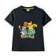 thumbnail image 3 of Pokemon ropa para niños figura de Anime Pikachu camiseta gráfica para niños 100% algodón verano manga corta niño niña regalo de cumpleaños, 3 of 4