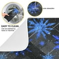 thumbnail image 2 of Dish Drying Mat Microfiber Kitchen Pad Large Counter Absorbent Dish Mats Drainer Rack 18"x24" Blue Snowflake Pattern, 2 of 7