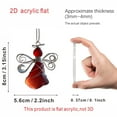 thumbnail image 3 of HCBY Wire Wrapped Angel Christmas Ornaments, Colorful Glass Crystal Pendant Decor for Xmas Tree and Wreath(Red,3.15"), 3 of 5