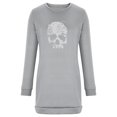 thumbnail image 4 of Sweatshirt Dress Women Casual Crewneck Long Sleeve Pullover Sweater Tops Women's Fall Fashion Mini Tshirt Dress, 4 of 6