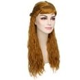 thumbnail image 2 of HPO Adult Women's Brown Color Wavy Long Length Trendy Iconic Artic Princess Cosplay Wig, Synthetic Fiber, 2 of 7