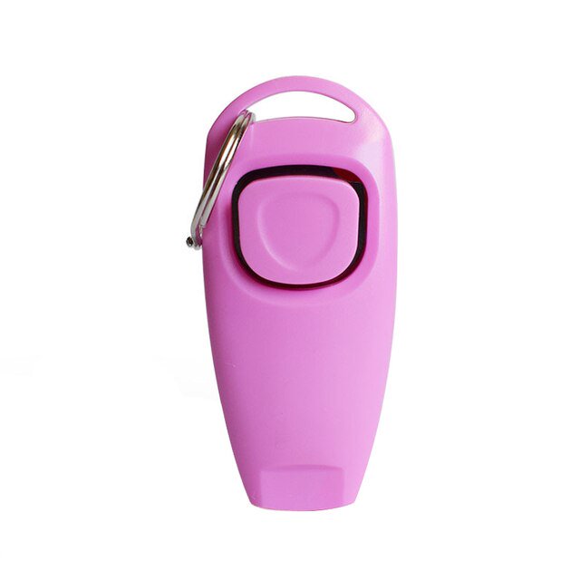 Clicker 2 en 1 para perro y mascota, silbato de entrenamiento para dejar de ladrar, herramienta de ayuda de entrenamiento con llavero, suministros para mascotas