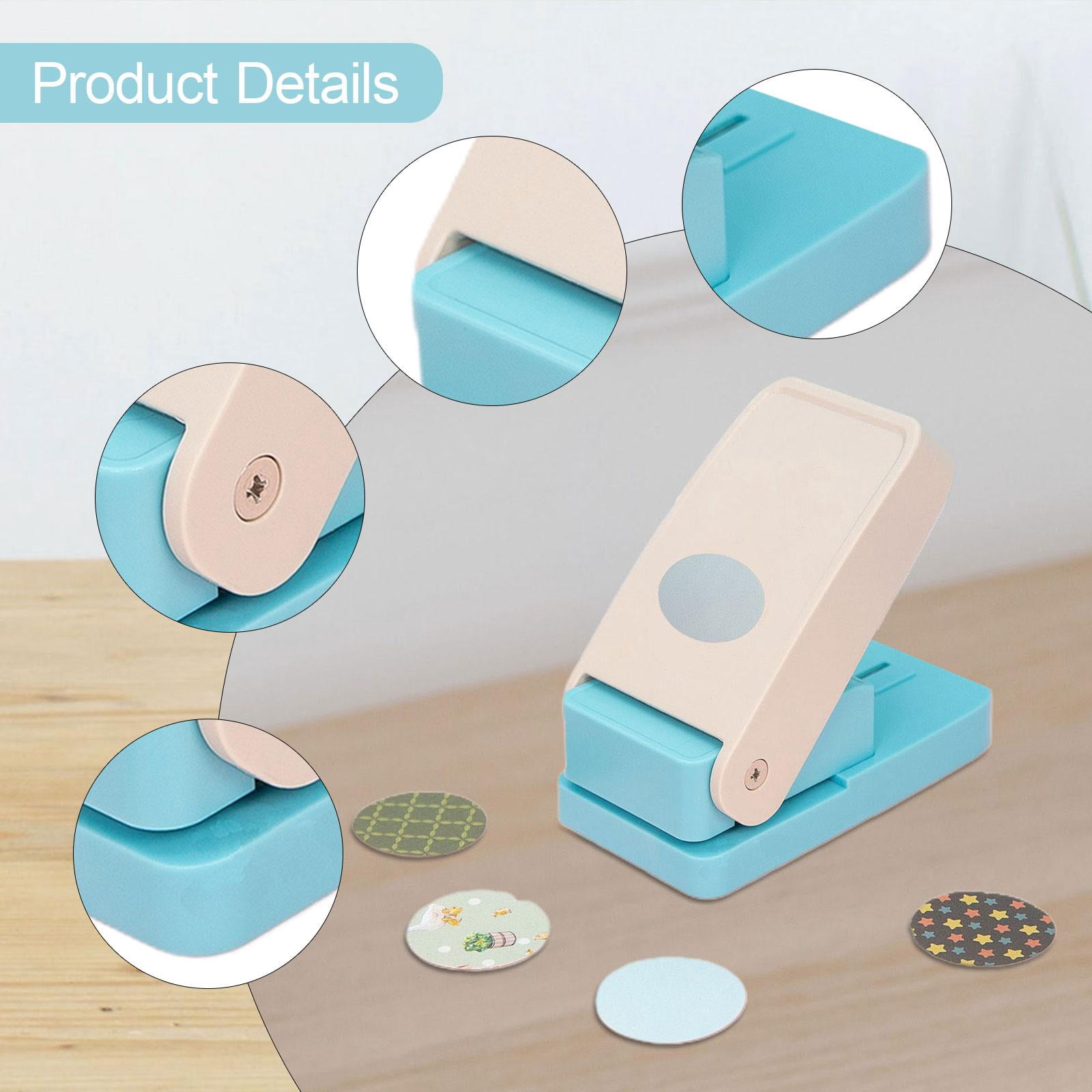 S SERENABLE Paper Puncher Hole Puncher Tab Punch Scrapbook Loose Leaf Separator Label Punch DIY Craft Supplies Strong PP And Metal Suitable for Teachers Students Oval