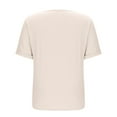 thumbnail image 3 of UYISJ Womens Deep V Neck T Shirts Short Sleeve Solid Color Casual Loose Fit Basic Fashion Tee Tops S, 3 of 5