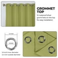 thumbnail image 3 of Superior Blackout Solid Light Filtering Grommet Curtain Panel Set, 70"X 96", Sage, 3 of 10