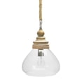thumbnail image 6 of Creative Co-Op Distressed Mango Wood Ceiling Light, Brown and Natural, 6 of 9