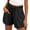 Black, variant on Beach Shorts for Women Summer Casual Elastic High Waist Drawstring Lightweight Vacation Shorts with Pockets