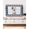 thumbnail image 5 of Independence American Gnomes Balloon Outdoor TV Cover 60 to 65 Inch Waterproof, Wooden Stripes Red Blue 600D Oxford TV Covers with Zipper, Outside Flat TV Screen Protector 58"Wx37"Hx4.5"D, 5 of 7