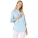 thumbnail image 1 of Camisa Tommy Hilfiger Classic de manga larga para mujer, azul cristal, 1 of 3