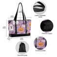 thumbnail image 2 of FORMRS Canvas Laptop Tote Bag for Women with 15.6" Computer Compartments Shoulder Handbag, Purple Cute Halloween, 2 of 7