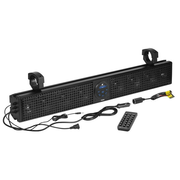 Planet Audio PSX36 ATV UTV Sound Bar Speaker System - 36 Inches Wide, IPX5 Weatherproof, Bluetooth Audio, USB, Amplified, Aux-In, 4 Inch Full Range Speakers, 1 Inch Tweeters