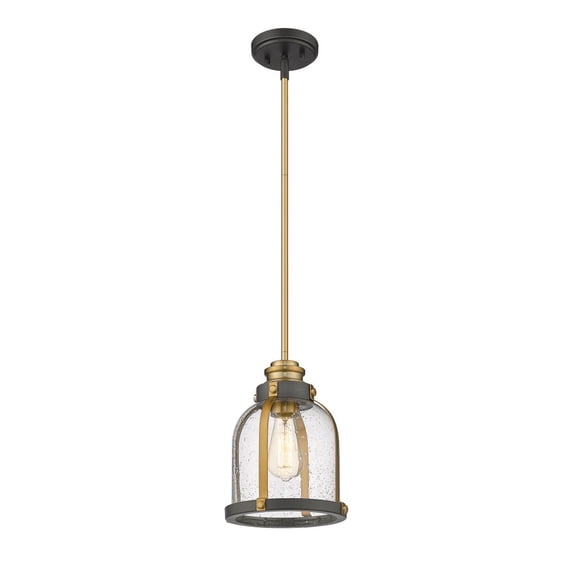 337MP-BRZ HB-Z-Lite-Burren - 1 Light Mini Pendant In Vintage Style-11.5 Inches Tall and 8.75 Inches Wide