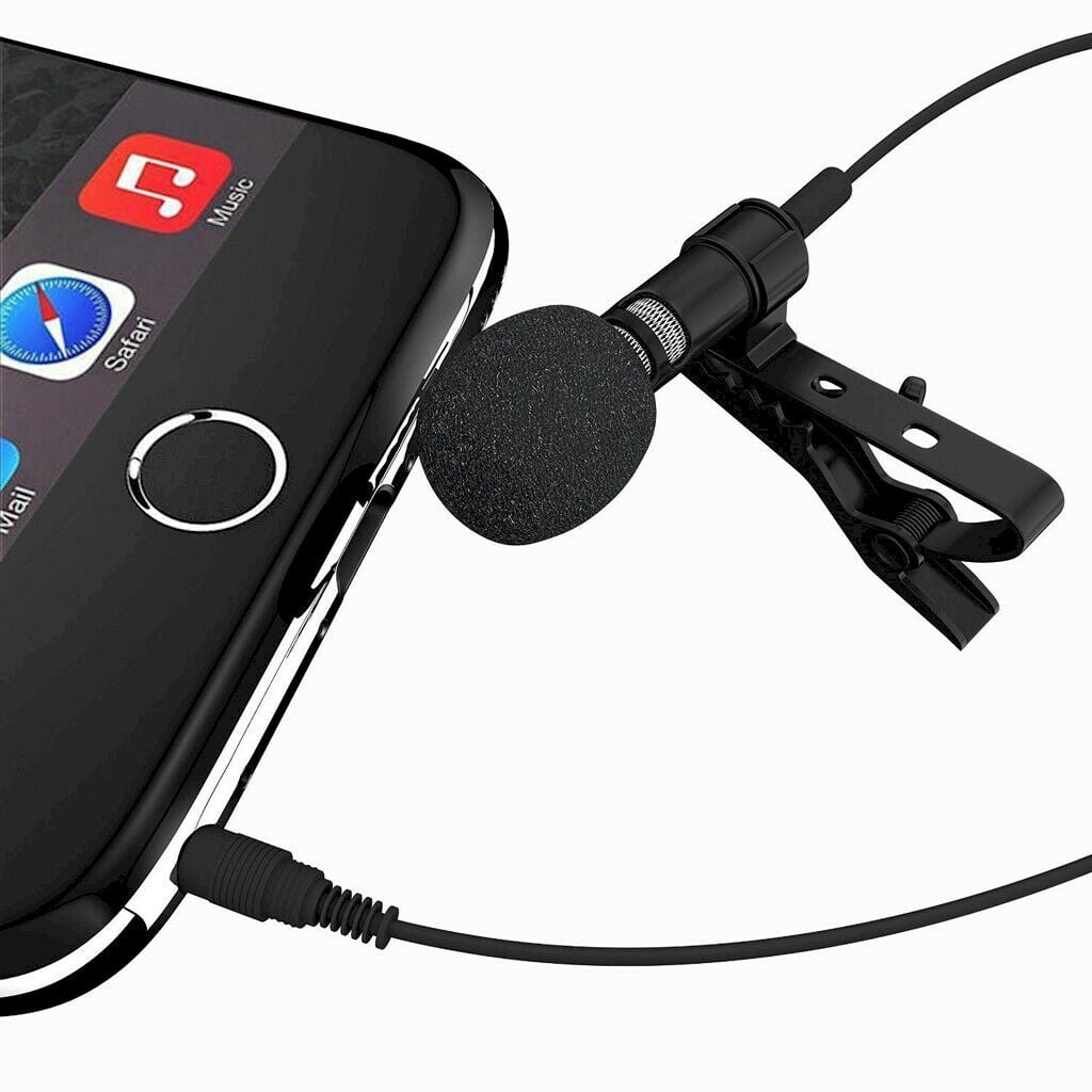 Lavalier Mic Microphone Case For IPhone Smart Phone Recording PC Clip-on Lap`US 