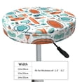 thumbnail image 2 of Uemuo Cute Tableware Pattern Round Bar Stool Seat Covers Washable Stool Cushion Slipcover Elastic Bar Chair Covers-13 inch, 2 of 7