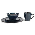 thumbnail image 5 of Elanze Designs Modern Chic Smooth Ceramic Stoneware Dinnerware 16 Piece Set - Service for 4, Navy Blue, 5 of 7