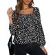 thumbnail image 1 of SAYOO Blusa leopardo de manga larga SAYOO  moda, 1 of 9