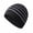 Black, variant on Men's and Women's Beanie Cap Striped Classic Windproof Knitted Plush Thick Skull Hat Winter Ear Protection Beanie,Dark Gray