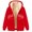 Red, variant on Fleece Lined Hoodies for Women 2025 Zip Up Thick Los Angeles Hoodie Jacket with Pockets Hooded Sweatshirt Pullover Top