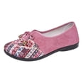 thumbnail image 4 of Rokment Womens Vintage Flower Embroidered Ballet Flat Mary Jane Walking Shoes Boho Retro Comfortable Casual Wide Toe Orthopedic Wedge Dress Loafers for Beach Travel Pink Size 6.5, 4 of 5