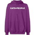 thumbnail image 2 of OXI Hoodie Sweatshirt - Cats>People, Basic Casual Hoodie for Men's and Women Fleece Hoodie Long Sleeve - Purple 2X-Large, 2 of 3