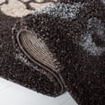thumbnail image 6 of SAFAVIEH Florida Benton Geometric Shag Runner Rug, Dark Brown/Grey, 2'3" x 7', 6 of 12