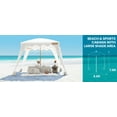 thumbnail image 6 of OutdoorMaster Beach Cabana with Fringe, Portable 6' x 6' Beach Canopy, Easy Set Up Beach Shelter, Included Side Wall, UPF 50+ UV Protection Sun Umbrella - for Kids, Family & Friends, 6 of 11