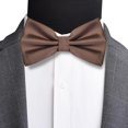 thumbnail image 2 of LAICAIW Mens Solid Color Double Fold Pre-tied Bow Tie and Pocket Square Set, 2 of 7