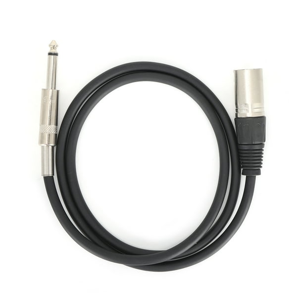 Cable de audio para micrófono XLR macho a TRS Jack de 6,35 mm, para micrófonos, altavoces, escenario, DJXLR hembra, 1 m