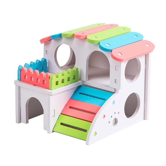 Yammee Plastic Villa House Small Animal Hideout for Guinea Pig Rat Mouse Gerbil Hedge