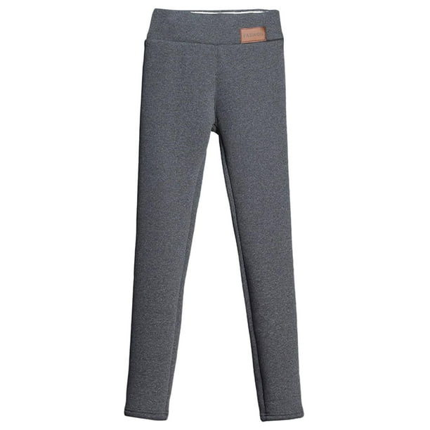 Leggings de invierno para mujer, pantalones térmicos elásticos para senderismo, pantalones de yoga cálidos, mallas gruesas Gris