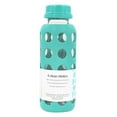 thumbnail image 2 of Lifefactory 9-Ounce Glass Water Bottle with Flat Cap and Silicone Sleeve Kale, 2 of 4