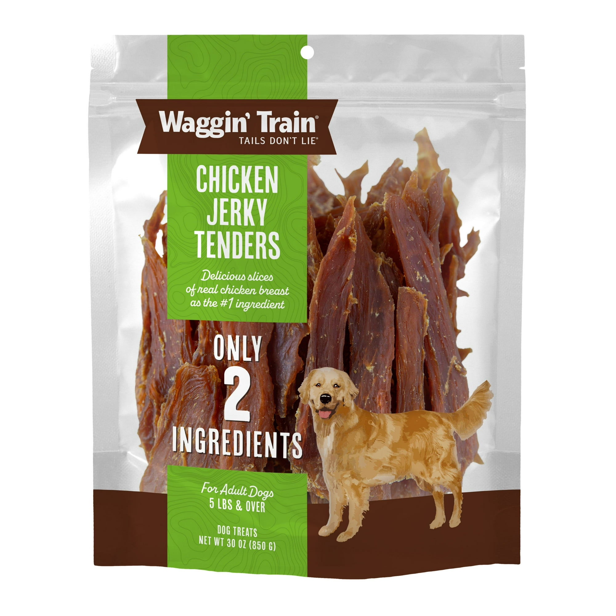 Waggin' Train High Protein Chicken Jerky Dog Treats, 30 oz. Pouch